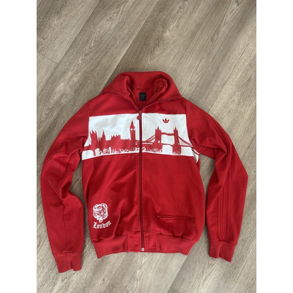 Adidas Originals London Bulldog track jacket Red Men’s Large Y2K Vintage